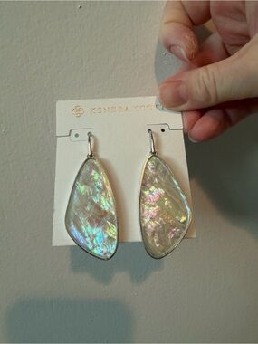 Kendra Scott McKenna Iridescent Abalone Drop Earrings - Silver